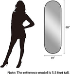 Oval Full Length Mirror, Ultra-Clear Explosion-Proof, Simple and Classic Deco - Image 2