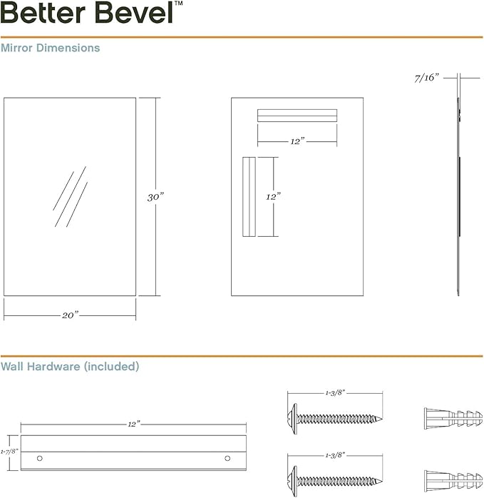 Better Bevel Frameless Rectangle Mirror - Image 5