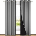 NICETOWN Silver Grey Full Shade Curtain Panels, Pair of Thermal Insulated & by NICETOWN