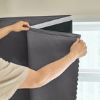 AJAZZ 100% Blackout Stick Curtain Portable Blackout Curtains Adhesive Curtains by AJAZZ