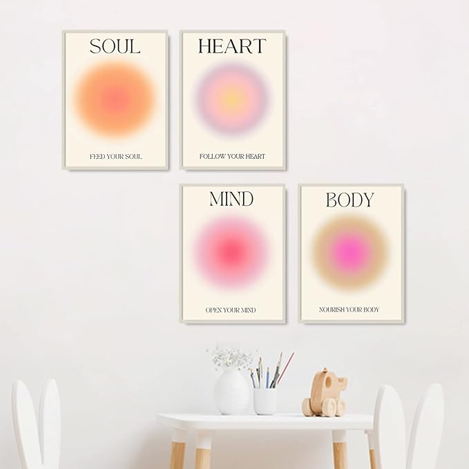 NCYEL 4 colorful abstract halo posters angel number positive energy - Image 3