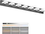 Ralbay 46inch Matte Black Vanity Lights 7 Lights Dimmable 5 Color Temperature by RalbayLighting