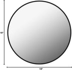 VooBang Black Round Mirror, Small 16" Circle Mirror, Round Wall Mirror - Image 7