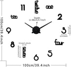 Large Modern Art Deco Wall Clock Silent Acrylic Unique Decorative Wall Clocks - Image 5