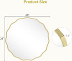 WallBeyond Round Wavy Mirror for Wall Decorative 28 inch, Modern Round Mirror - Image 6