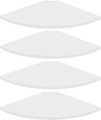 Homode Corner Floating Shelves, 12 Inch Wood Curved Hanging Shelf by Homode