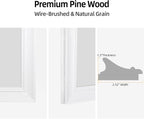 36" x 60" Rustic Wooden Framed Wall Mirror - Image 4