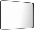 LOAAO 48X30 Inch Black Metal Framed Bathroom Mirror - Image 3