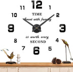 Mintime Modern Frameless DIY Wall Clock Large 3D Wall Watch Mirror Numbers by Asrnten