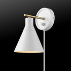 Globe Electric 65542 1-Light Plug-in or Hardwire Wall Sconce, Matte White - Image 2