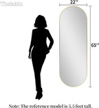 Oval Full Length Mirror, Ultra-Clear Explosion-Proof Dressing Mirror, Simple & - Image 2