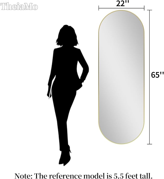 Oval Full Length Mirror, Ultra-Clear Explosion-Proof Dressing Mirror, Simple & - Image 2