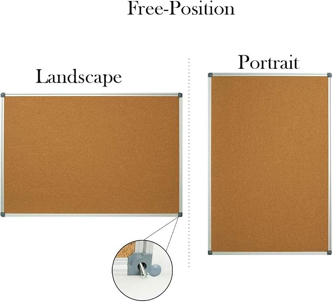 Lockways Large Cork Board Bulletin Board, Bulletin CorkBoard 72 x 36 Inch - Image 4