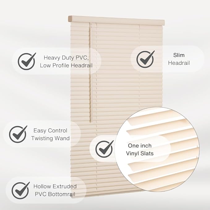 LOTUS & WINDOWARE Cordless Mini Blind, Window Blinds - Image 2