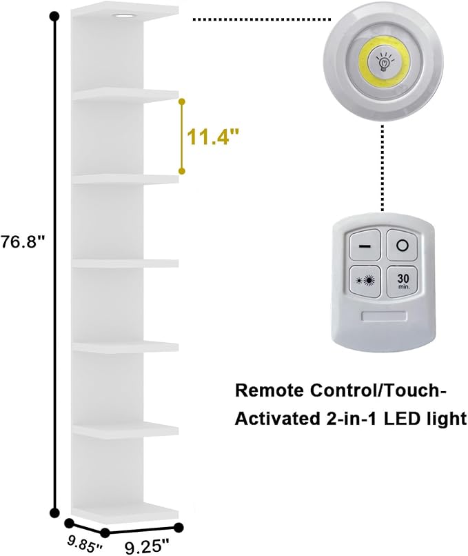 LitaEther Versatile 7 Tier Wall Shelf Unit, Display Floating Shelf - Image 3