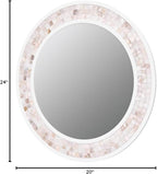 Tanmicoshomy Round Wall Mirror 24 Inch, Circle Mosaic Mirror - Image 8