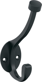 Amerock H55465MB | Adare Double Prong Decorative Wall Hook | Matte Black Hook by Amerock