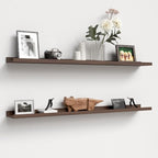 Boswillon 47.2 Inches Long Floating Shelves Wall Mounted, 2 Set Farmhouse Wall by Boswillon