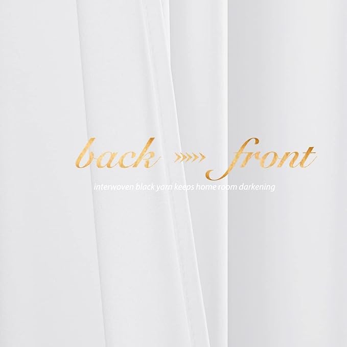 NICETOWN Insulated White Velvet Curtains - Image 4