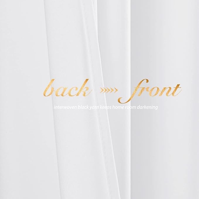 NICETOWN White Velvet Curtains and Drapes 102 inches Long, Extra Long Elegant - Image 4