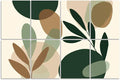 8 Pack Art Acoustic Panels Sound Absorbing Boho Botanical Leaf Orange Green by Unknown