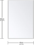 Frameless Bathroom Mirror for Wall, Rectangle Beveled Edge Mirror for Over Sink - Image 3