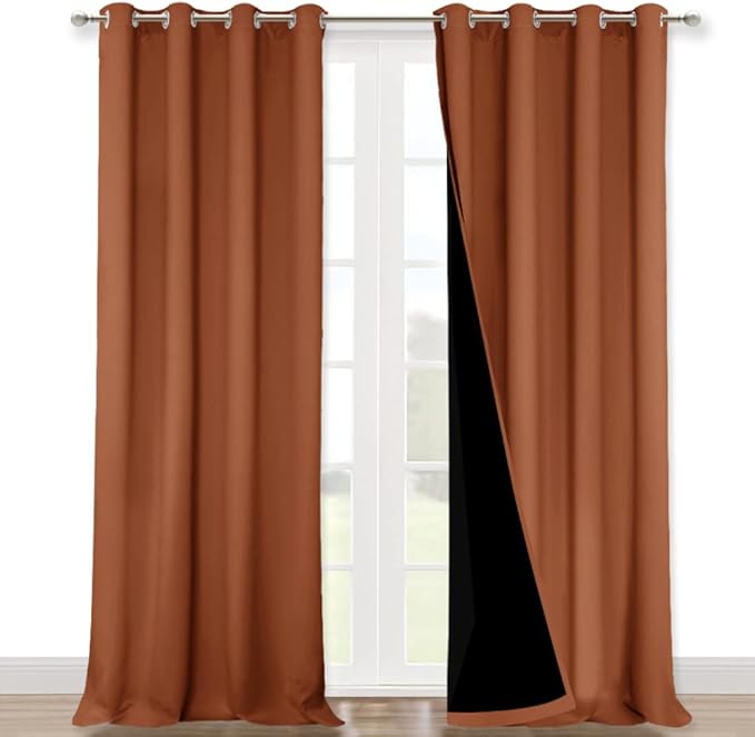 NICETOWN Full Shading Curtains 90 inches Long 2 Panels Set by NICETOWN
