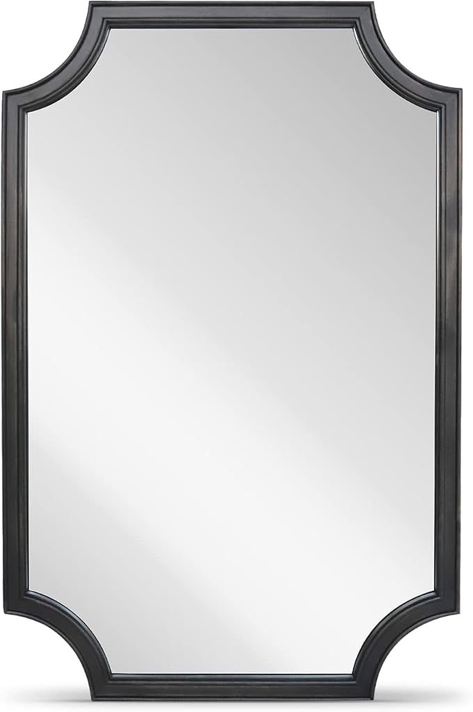 WallBeyond 24" x 36" Full Scalloped Corners Arch Rectangle Wall Mirror - Image 3