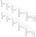 GWAAZXGZ White Wall Mounted Coat Rack – 5 T-Shaped Pegs by GWAAZXGZ