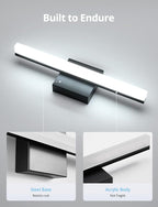 Combuh LED Bathroom Light Fixtures Over Mirror, 16 Inch 9W Black Vanity Light - Image 5