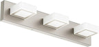 Ralbay Brushed Nickel Bathroom Vanity Lights 24inch Metal Acrylic LED Modern - Image 9