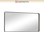 Keonjinn Black Bathroom Mirror for Over Sink, 48 x 24 Inch Large Rounded - Image 9