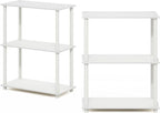 Furinno Turn-N-Tube Storage Shelves Set of 2, 3-Tier Book Shelf, Corner Shelf - Image 6