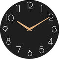 cicininc Wall Clock, 10 Inch Wooden Silent Non-Ticking, Decorative Battery by CICININCOfficial