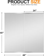 Delma Home Gym Mirror, Large Full Body Tempered Glass Frameless, Wall-Mounted - Image 5