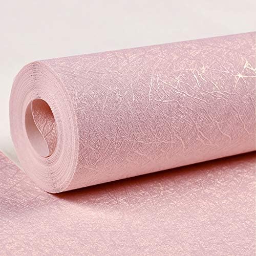 Cohoo Home 512inL 15.7inW Silk Pink Wallpaper Peel and Stick Contact Paper Pink by CohooHome