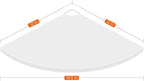 Homode Corner Wall Shelf, 12 in Wide Rounded Corner Shelf Floating - Image 3