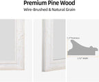 36 x 48 Rustic Wooden Framed Wall Mirror - Image 4