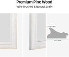 24 x 36 Rustic Wooden Framed Wall Mirror - Image 4