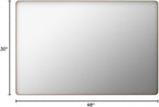 LOAAO 48”X30” Gold Bathroom Mirror, Rounded Rectangle Gold Frame Mirror - Image 9
