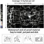 Arthome Black Marble Contact Paper, Peel and Stick Black Paper, Self Adhesive - Image 3