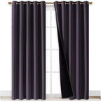 NICETOWN 100% Blackout Window Curtain Panels, 2 Pieces, Cold and Full Light - Image 2