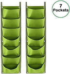 LITLANDSTAR Hanging Planter Bags, 2 Pack 7 Pocket Hanging Vertical Wall Planter - Image 2