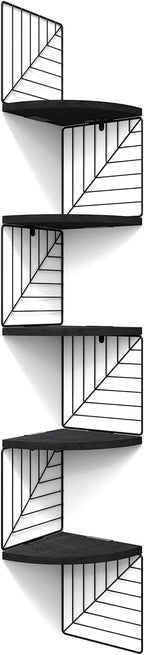 Love-KANKEI Corner Shelf Wall Mount of 5 Tier Rustic Wood Floating Shelves Wall by Love-KANKEI