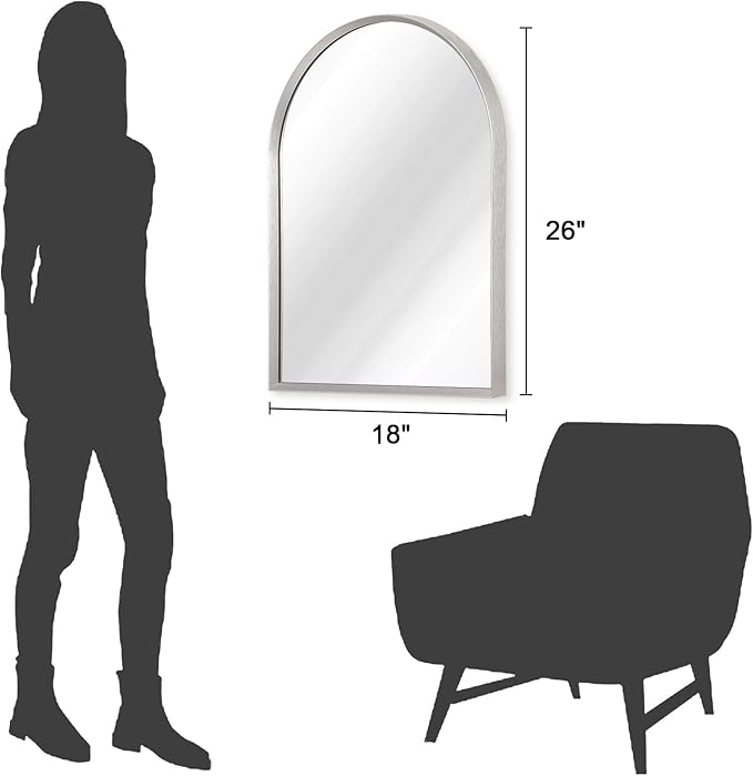 Arched Wall Mirror, Metal Frame Bathroom Mirrors, Arched Vanity Mirror - Image 7
