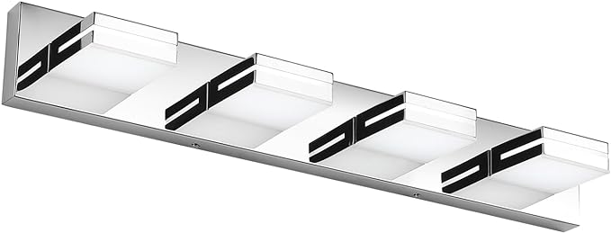 SineRise LED Modern Bathroom Vanity Light Fixtures, Chrome Modern Acrylic by SINERISELIGHTING