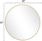 BEAUTYPEAK 30 Inch Round Mirror, Metal Frame Circle Mirror, Wall Mounted - Image 9