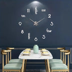 Large Modern Art Deco Wall Clock Silent Acrylic Unique Decorative Wall Clocks by Unknown