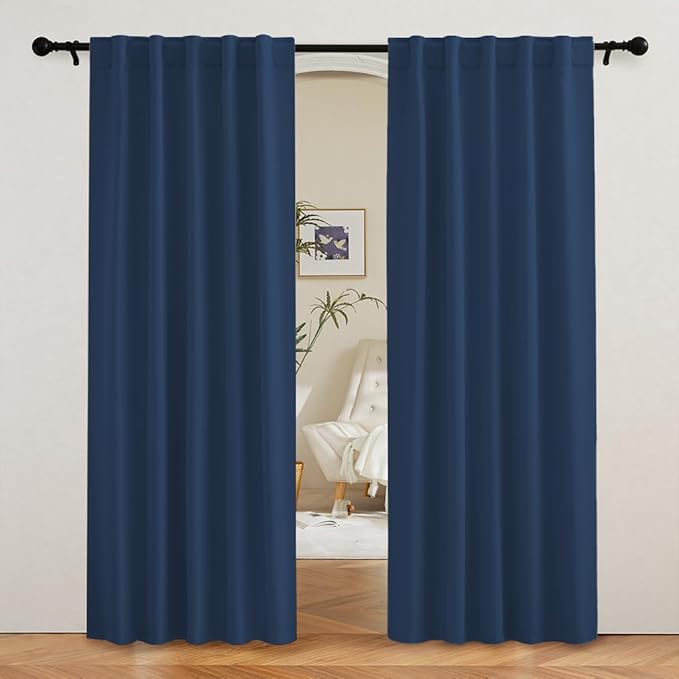 RYB HOME Blackout Curtains for Living Room, Privacy Thermal Insulating Window by RYBHOME