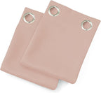 LEMOMO Blackout Curtains 66 x 95 inch/Blush Curtains Set of 2 Panels/Thermal - Image 9